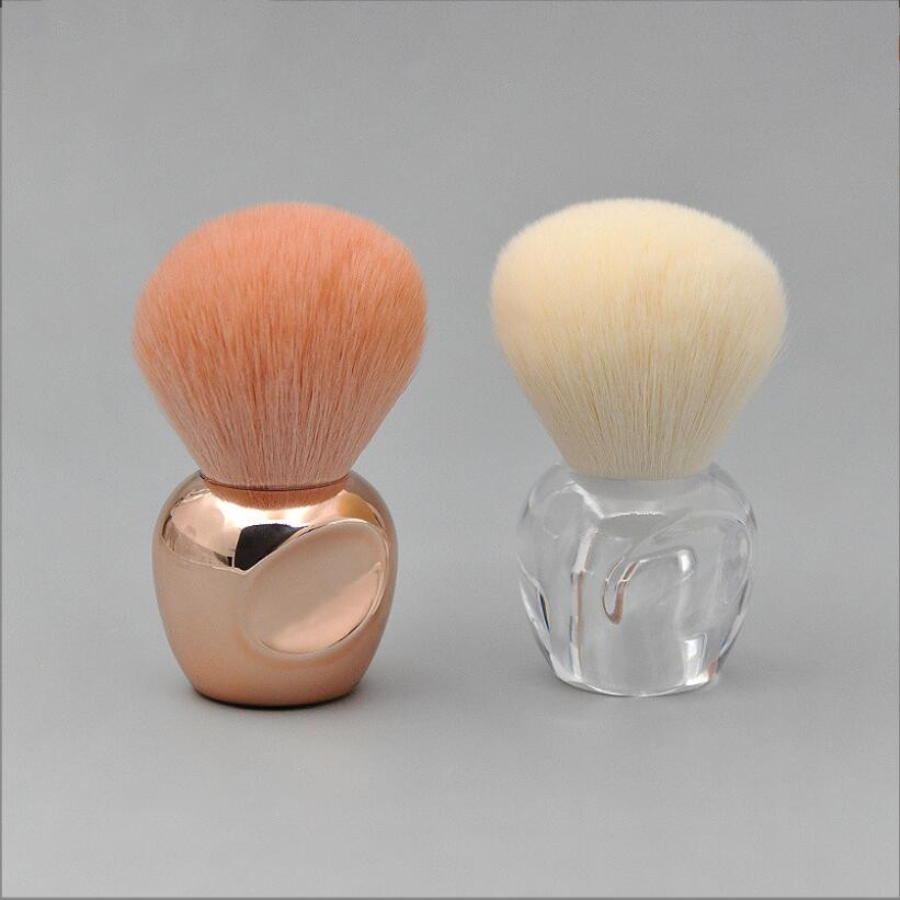 Pennelli MakeUp Pennello Mini Apple Kabuki Powder Brush Blush Foundation Brush rosa