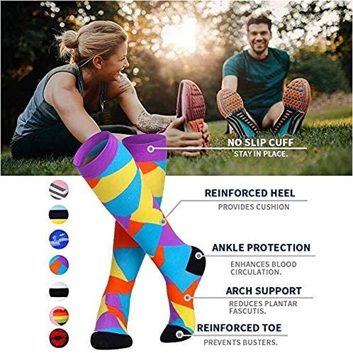 Party Favor Compression Socks Kvinnor Män bäst för att köra Athletic CrossFit Flight Travel Nurses Outdoor Cycling Long Pressure Strumpor C1124