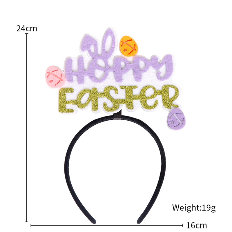 Fasce capelli pasquali Carrort Bunny Egg a forma di pollo carino arcobaleno uova fascia capelli la decorazione di ragazze donne festa di Pasqua