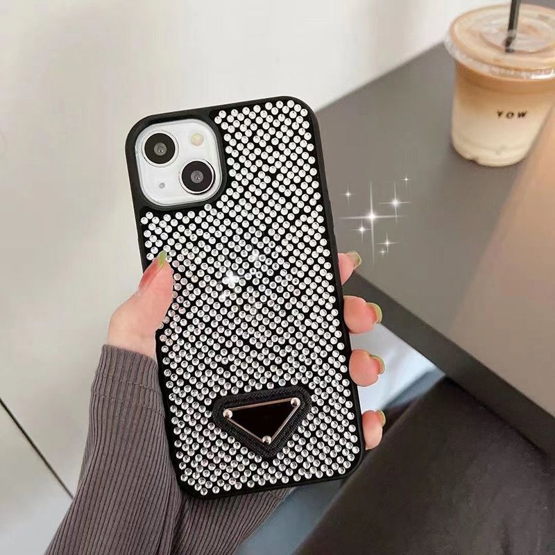 Moda kristal elmas lüks tasarımcılar iphone 14 13 12 11 Pro max x xs xr 7 8 artı bling parıltı kapağı