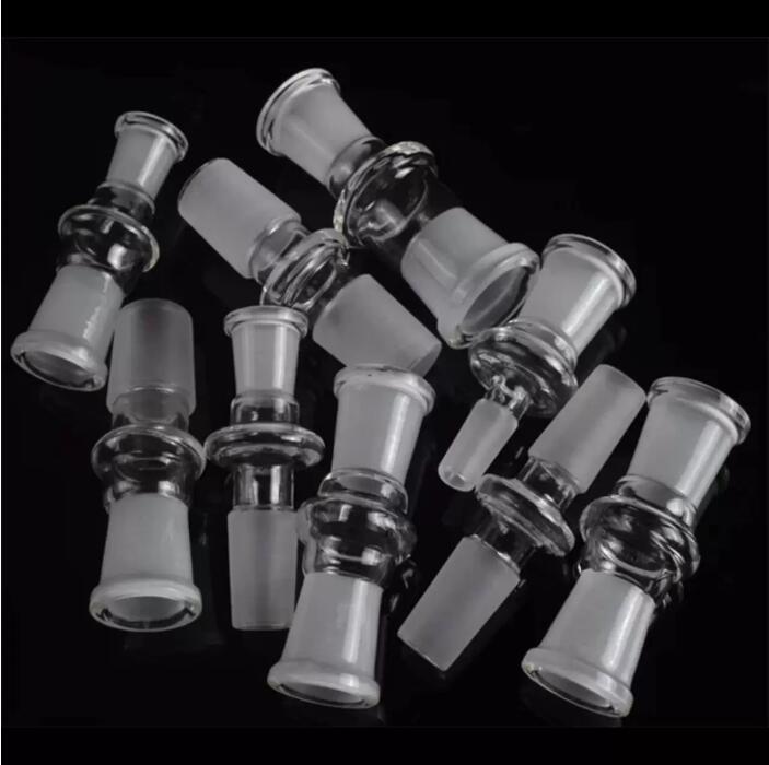 Adapter pipes Fit HOOKAHS Oil Rigs Glass SMOKING 14mm Male to 19mm Female Bong Adapters Glass RIG DAB