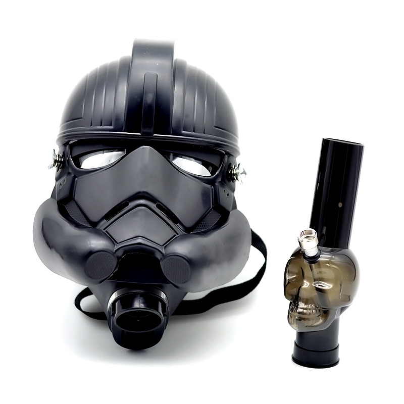 Wholesale Gas Mask Bong Water Hookah Acrylic Smoking Pipe Hookah Halloween Tobacco Tubes