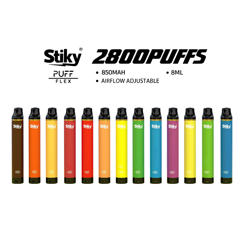 Flex Flex Flex 2800 Puffle jetable Vape E-cigarette Kits Kits pré-rempli 8 ml Pods 850mAh Batterie 25 Option de saveur