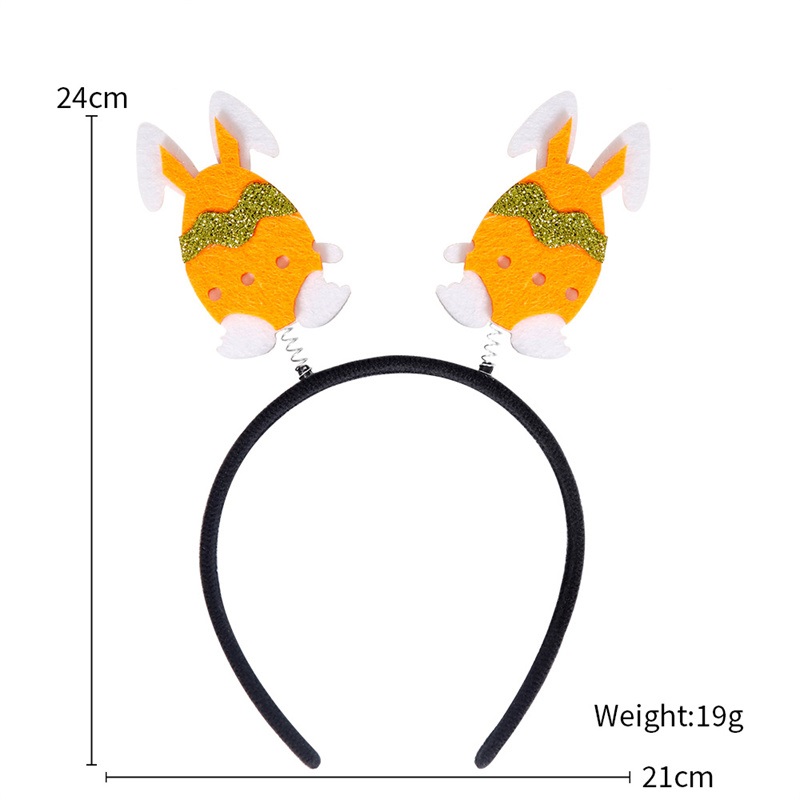 Påsk pannband carrort bunny ägg kycklingformade söta regnbåge ägg hårband för påskfest flickor kvinnor dekoration