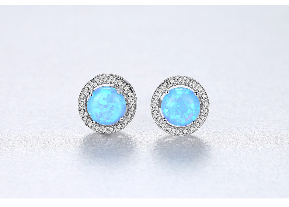 Ny liten extrasite opal s925 silver stud￶rh￤ngen kvinnor smycken mode temperament lady micro set zircon lyx ￶rh￤ngen tillbeh￶r g￥va