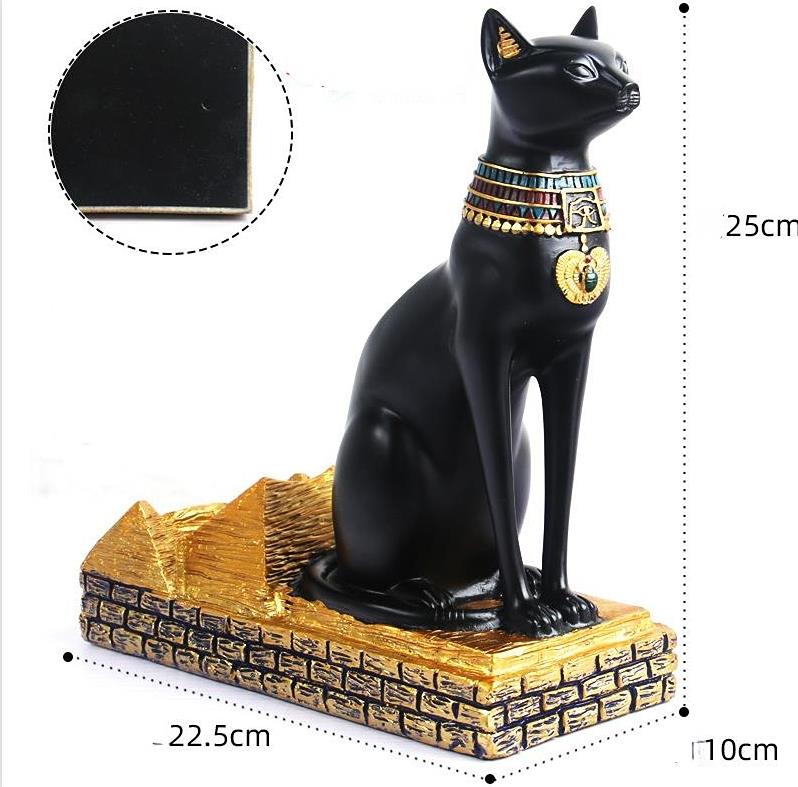 Egyptische fles aanrechtwijnhouder Anubis Bastet Art Standbeeld Design Storage Rack