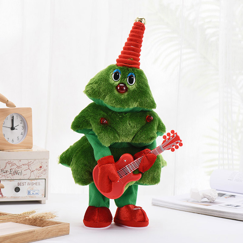 Dansende kerstboom herhaal praten speelgoed elektronisch pluche speelgoed kan zingen record lichten vroege educatie grappige cadeau kerstdi d90