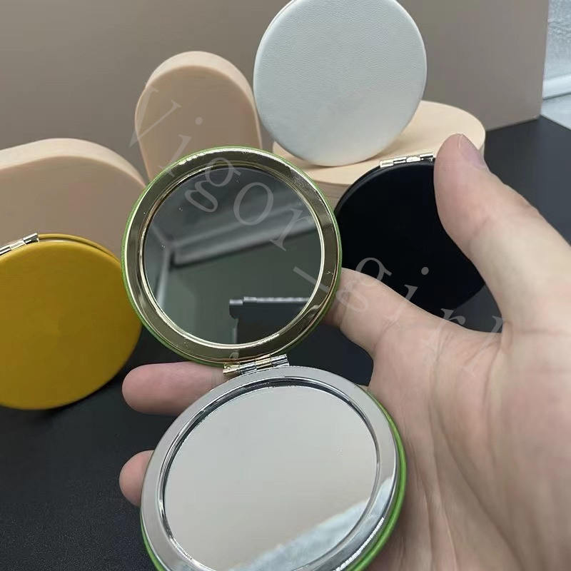 2022 NEW BRED BRAND MILETS COMPACT MIRRORS EU على غرار PU LEATHER LEATHED مربع مربع على الوجهين مع حقيبة غبار وصندوق أصلي للسيدة جودة لطيفة 4 مخزون ملون