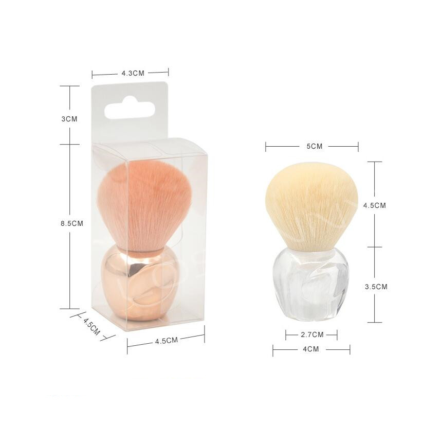 Pennelli MakeUp Pennello Mini Apple Kabuki Powder Brush Blush Foundation Brush rosa