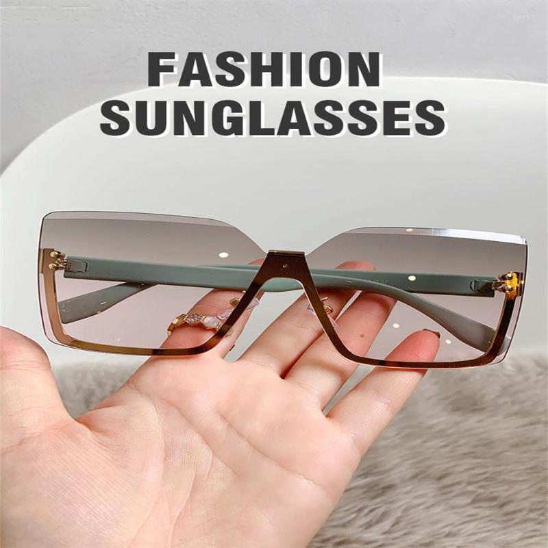 Sunglasses Vintage Oversize Square Women Big Frame Sun Glasses Black Fashion Gradient Female Oculos242O