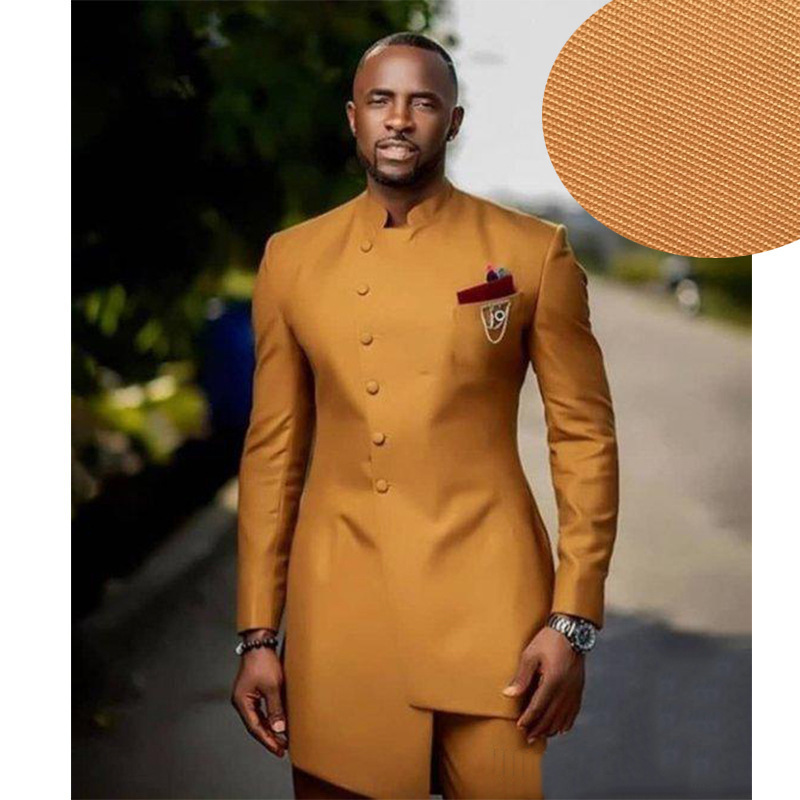 Mens Suits Blazers 20 Färger Indian Wedding Men Passar Set Tailormade Slim Fit Man Groom Dress Tuxedo Prom Dinner Gold Robe Blazer Pants 2st 221123