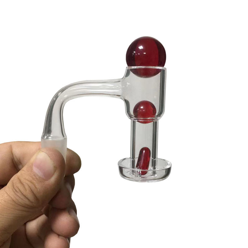 1 조각 전체 용접 Terp Slurper 흡연 석영 Banger 세트 20mm 공 12mm 중간 공 및 캡슐 Dab Rig 가열 블렌더 Bangers