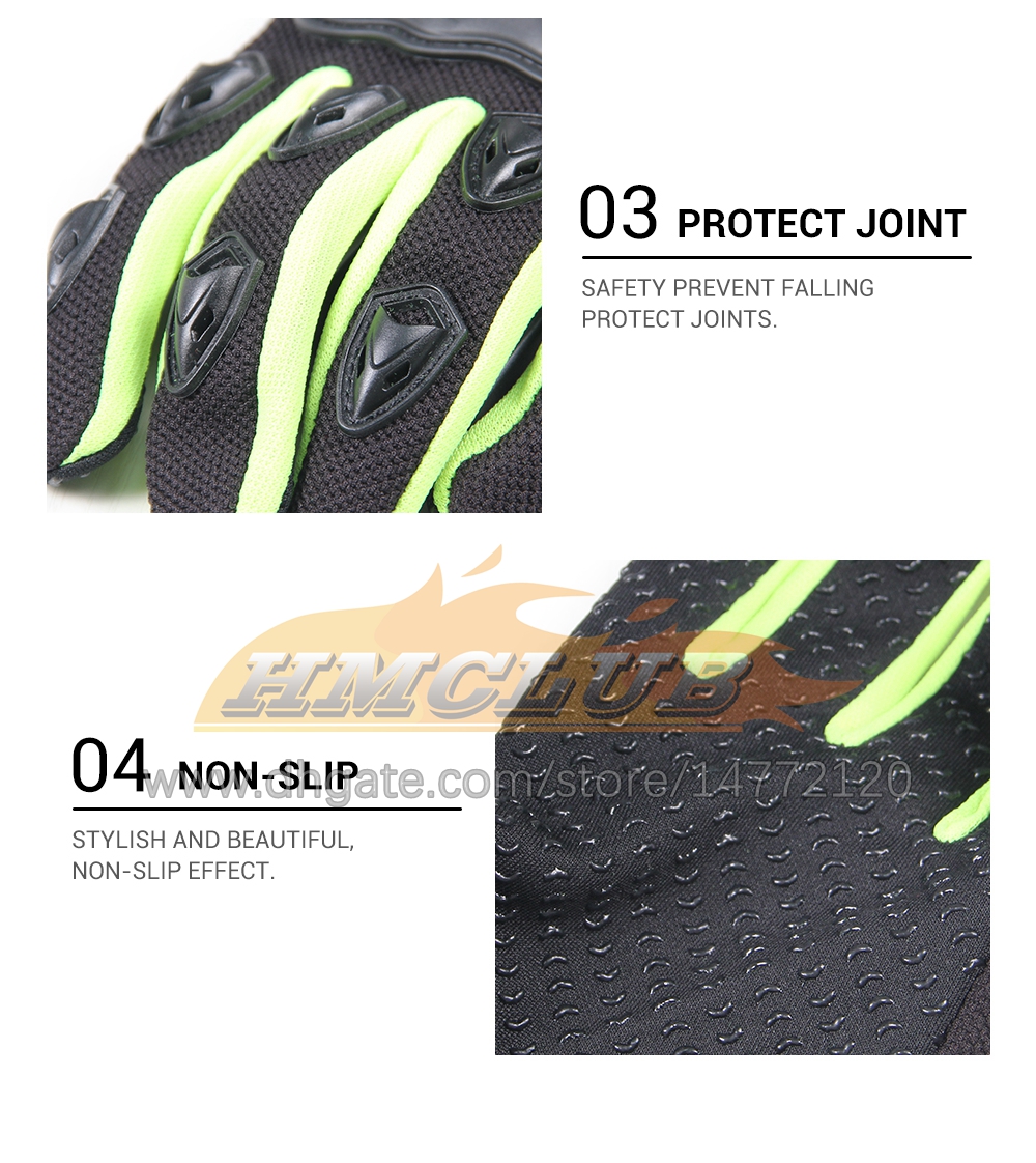 ST507 Motorrad Handschuhe Sommer Atmungsaktive Mesh Moto Handschuhe Volle Finger Motocross Off-Road Racing Handschuhe Männer Motorrad Handschuh