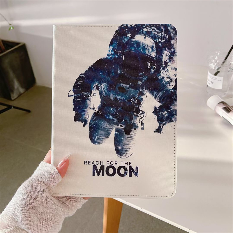 Custodia astronauti spaziali iPad 10.2 10th 9th 8th 7th 9.7 5/6th Air 2/3/4 10.5 10.9 Pro 11 Mini 6 5 4 3 2 1 Slim Smart Case Cover posteriore morbida supporto design personalizzato