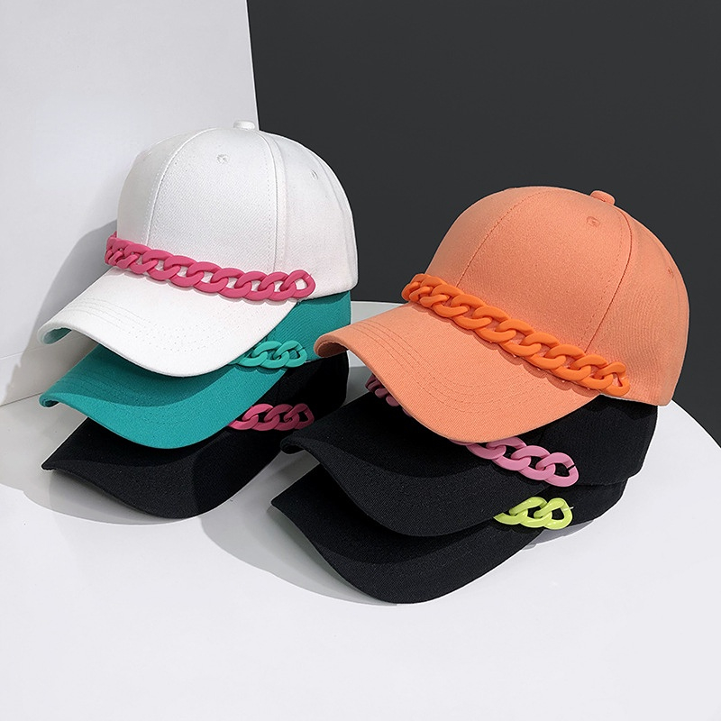 Colored Chain Baseball Caps Summer Sun Protection Sports caps Casual Dad hat