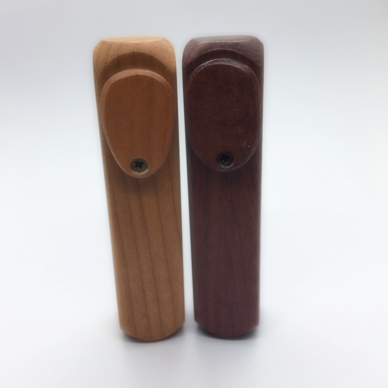 Tuyaux en bois naturel Portable Rotate Dry Herb Tobacco Cover Filter Mini Smoking Handpipes Mini COOL Straight Rod Porte-cigarette innovant Tube en bois DHL