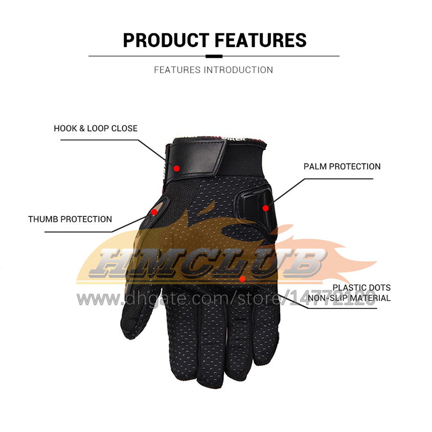 ST415 Motorfietshandschoenen Wearable Moto Moto Motocross Breath Touch Screen Racing Motorbike Beschermingsweergaven Zomer Niet-sliphandschoen