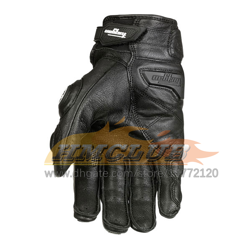 ST409 Vier Jahreszeiten Leder Motorrad Schwarz Weiß Handschuhe Leder Männer Moto Racing Handschuh Fahrrad Radfahren Motorrad Motocross Reiten