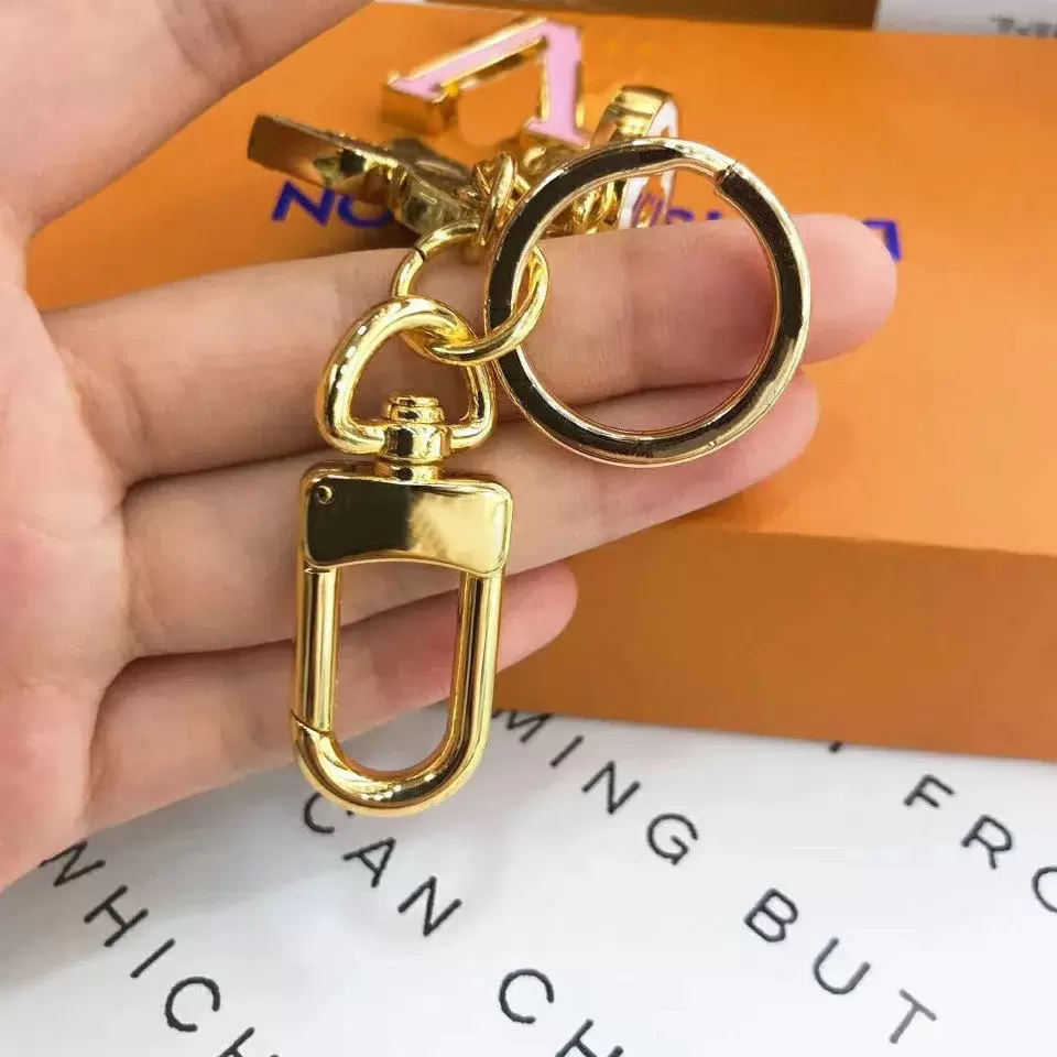 Luxury Designer Keychain Fashion Classic Brand Key Buckle Letter Design Handmade Gold Keychains Mens Womens Bag Pendant High Quali293a