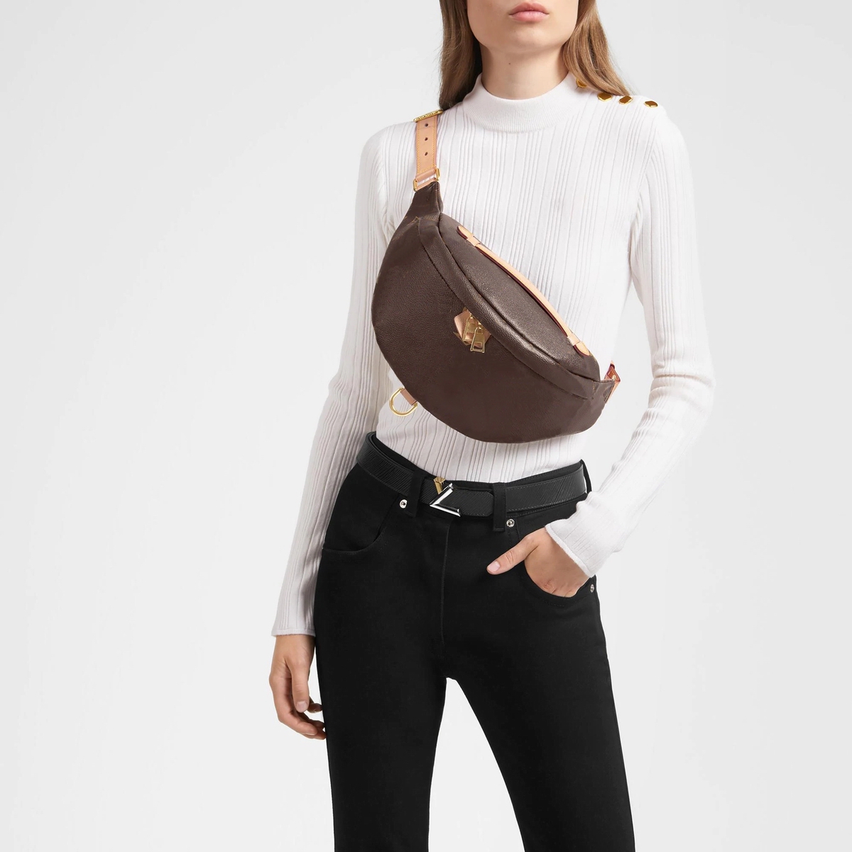 Classique Designer Bumbag Taille Sacs Hommes Femmes En Cuir Fanny Packs Poitrine Sac Dames Ceinture Sangle Sacs À Main Embrayage Bourse Portefeuille sacs banane 2 couleurs