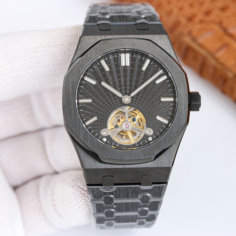 Titta p￥ automatisk mekanisk r￶relse Mens Designer tittar p￥ m￤n armbandsur 41mm aff￤rs armbandsur rostfritt st￥l vattent￤tt Montre de luxe