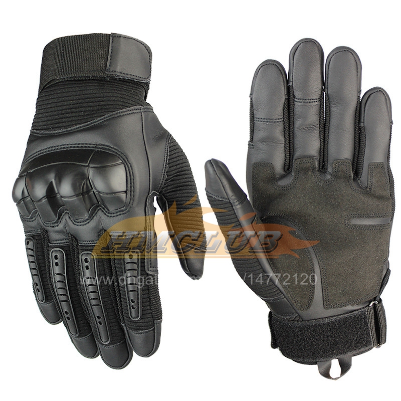 ST590 Guanti da moto in pelle Touch Screen Guanti da motocross Attrezzatura tattica Moto Biker Racing Guanto da uomo con nocche rigide e dita intere