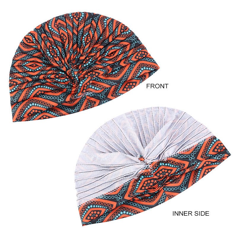 Afrikanische Print Stretch Beanie Caps Bandana Kopf Wrap Gedruckt Frauen Frühling Herbst Turban Kopfbedeckung Kappe