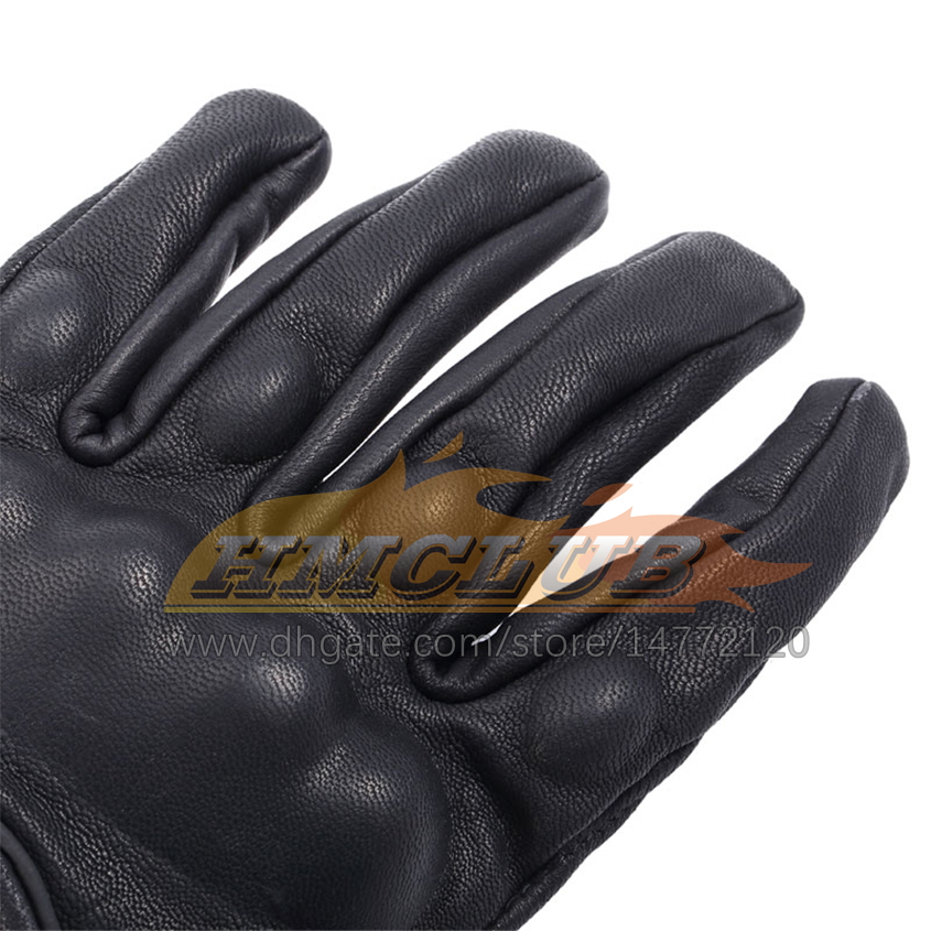 ST421 Retro Pursuit Real Leather Motorcycle Gloves Touch Screen Men Women Motocross Waterproof Electric Bike Gloves Moto Glove