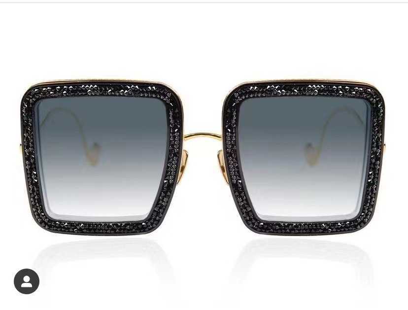 Tendências de moda de luxo 60off Design Sunglasses 22 Sunglass Women039s Passarela Estilo Estrela Moda Personalidade Diamante Incrustado Larg1123519