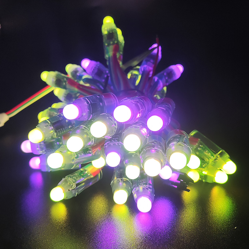 LED -moduler WS2811 Fullfärg RGB 12V 5V 12mm LED Pixel Modul Ljus 50 Nod/sträng för reklambrev Juldekoration