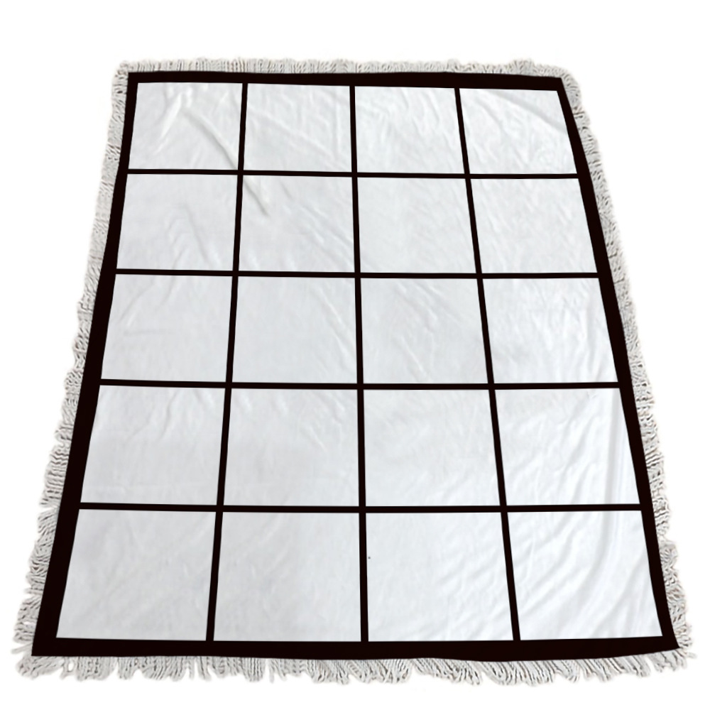 ABD depo süblimasyon pazen boş dokuz on beş yirmi ızgara battaniye ısı transfer baskısı ay aşk battaniyesi püskül DIY sıcak taşınabilir kapak battaniyeleri b5