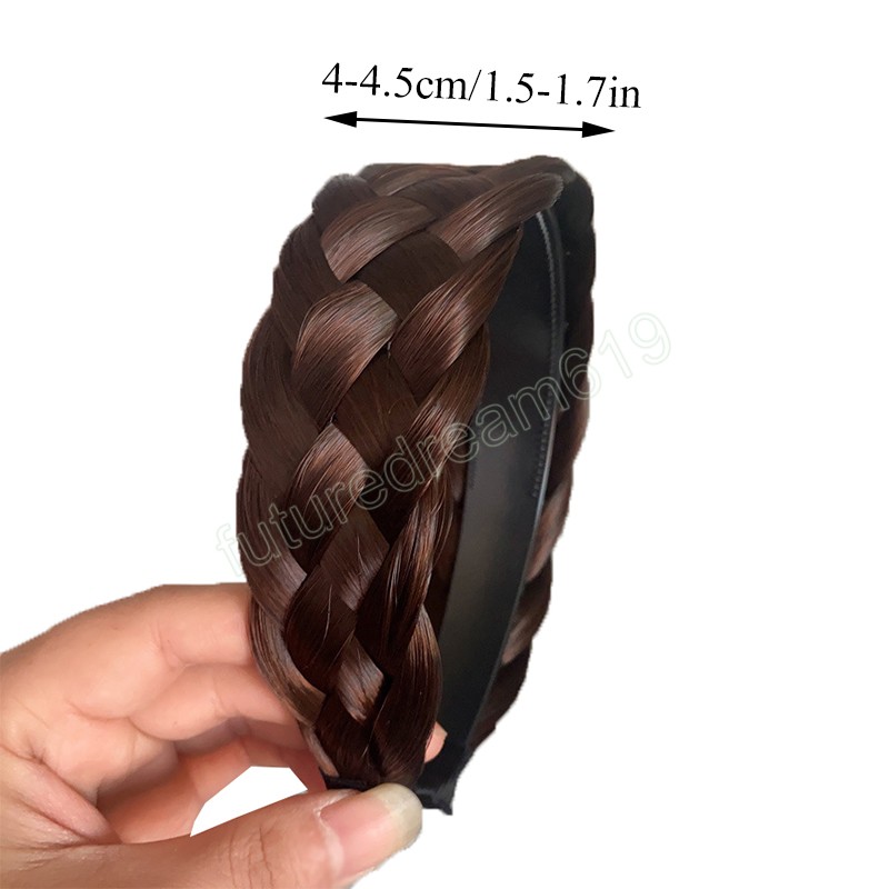 Twist Perücke Stirnbänder für Frauen breite Fishbone Zöpfe Haarbänder handgemachte Kopf Hoop Haar Styling Kopfbedeckungen Zubehör Geschenk