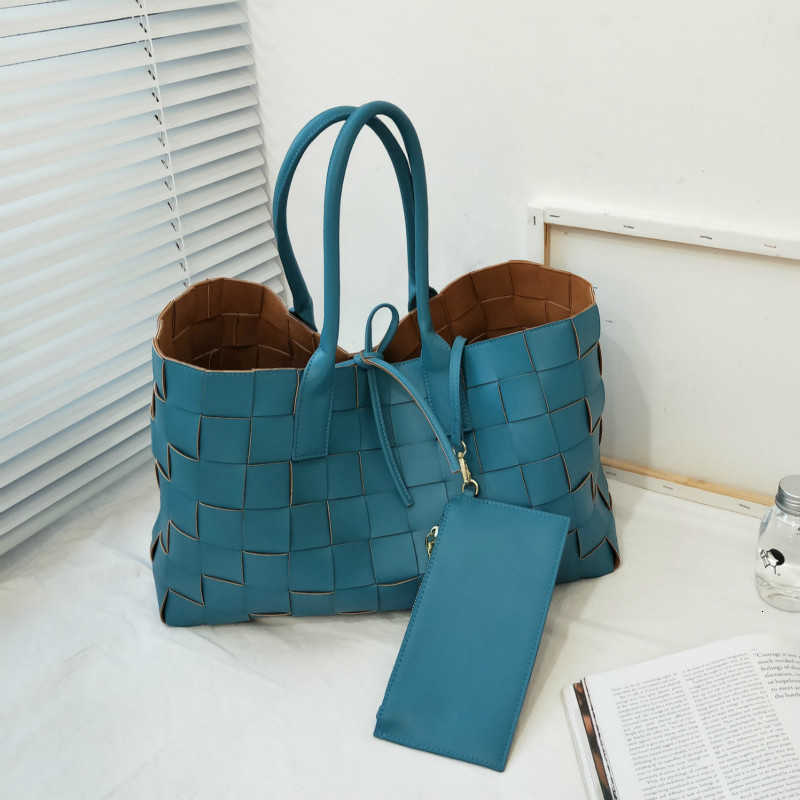 Tasarımcı Çantası Yeni Tasarımcı El Yapımı Dokuma Çantalar Kadınlar Büyük Kapasite Tote Alışveriş Çantaları Sahte Deri Omuz Çantası Lüks Marka B293G