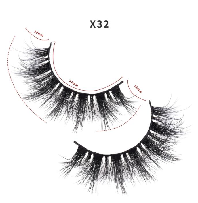 Natural eyelashes whole silk eyelash faux mink 3d synthetic lashes fiber lash vendors box and logo service3563448