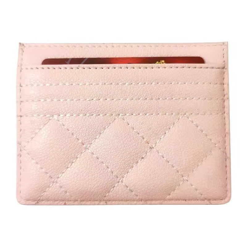 Factory Price New fashion Card Holders caviar woman mini wallet Designer pure color genuine leather Pebble texture luxury Black wallet Multi Kinds Stock