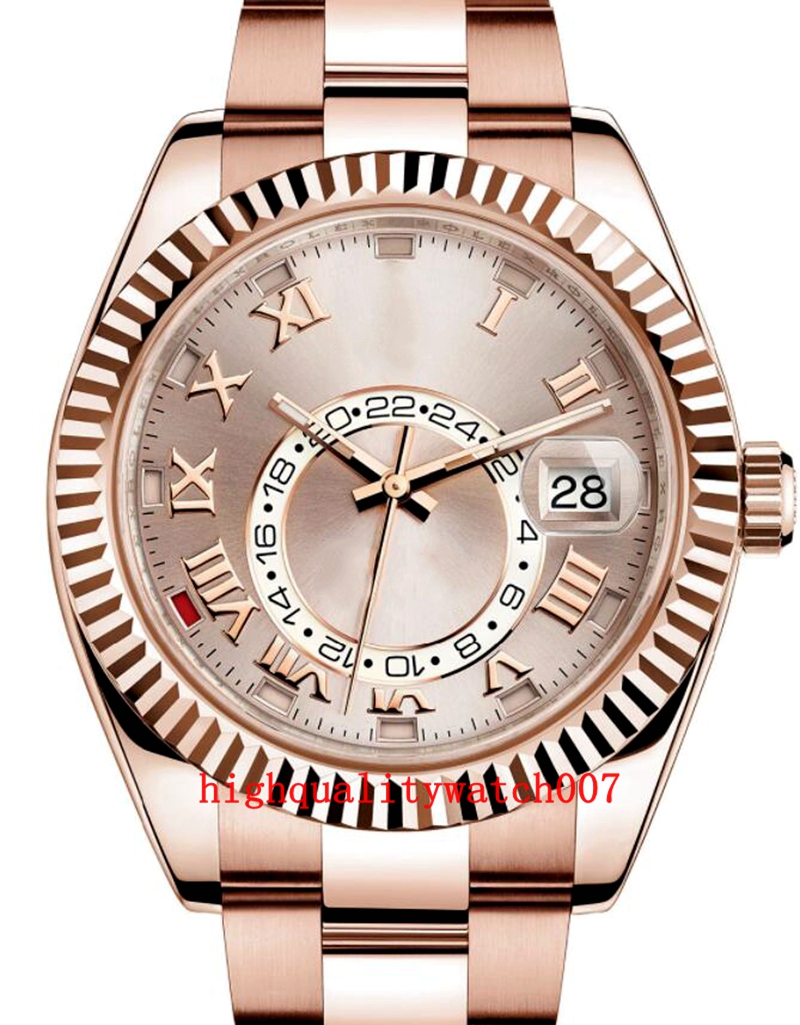 17 ألوان توب مبيعات الجودة إصدار إصدار جديد Sky 42mm Champagne Dial 326934 326938 326935 326939 Automatic 2813 Mechanical 18K284T