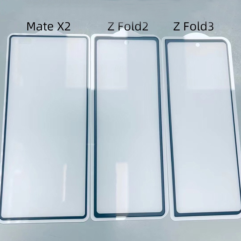 Full-Glue 9H 강화 유리 스크린 Samsung Galaxy Z Fold 4 3 2 Fold4 Zfold3 Zfold4 Clear Full Cover Screen Black Edge Film