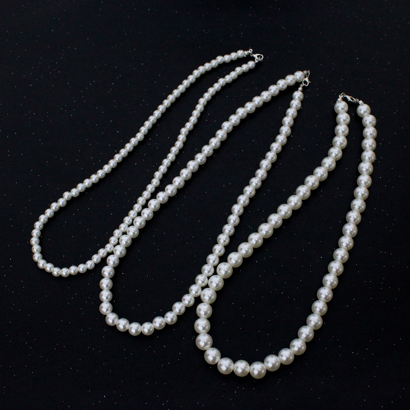 White Beaded Choker Natural Pearl Necklaces Elegant Collar Wedding Jewelry