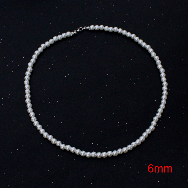 White Beaded Choker Natural Pearl Necklaces Elegant Collar Wedding Jewelry