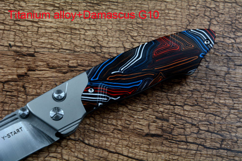 Y-start M390 Blade Pocket Knives snel open keramische kogellager wasmachine TC4 titanium handvat buitengeschenkjacht vouwmes LK5029