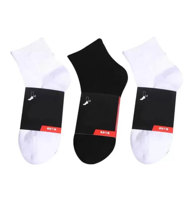 Erkek çorap toptan satmak All-mwch klasik siyah beyaz kadın erkekler nefes alabilen pamuk karıştırma futbol basketbol spor ayak bileği çorap 3 renk 12 çift/24 adet seçmek için