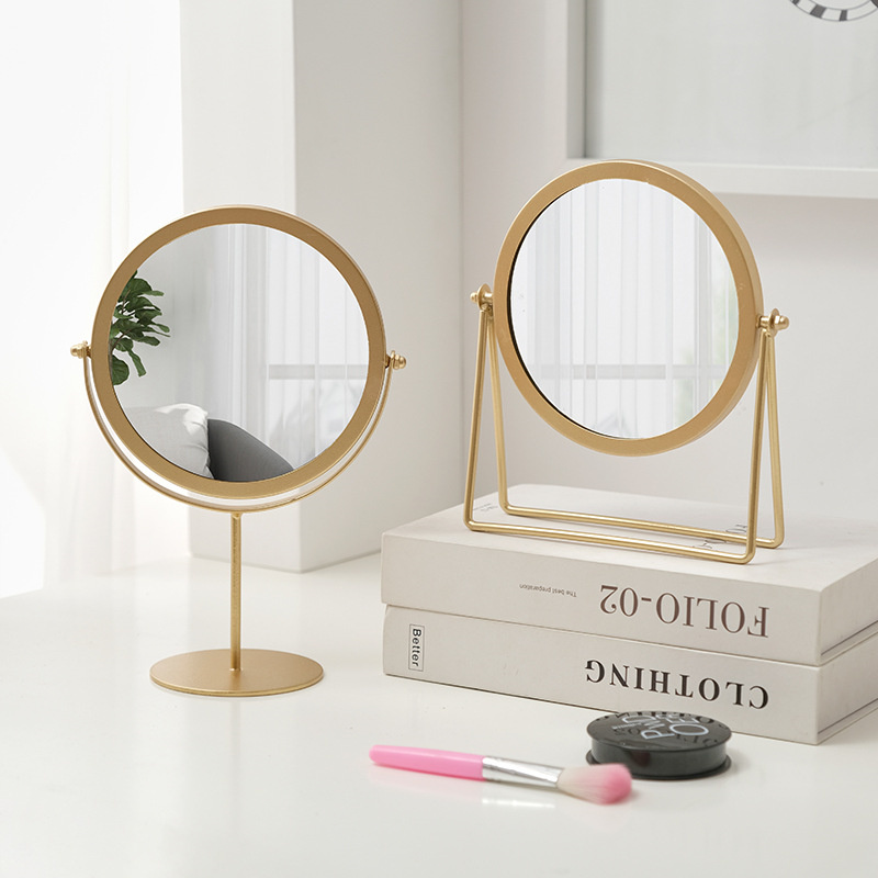 Étudiant Home Depot Miroirs De Vanité Dortoir Table Dessus Ménage Net Rouge Miroir De Vanité Simple Portable Rotatif Ins Usine Ventes Directes
