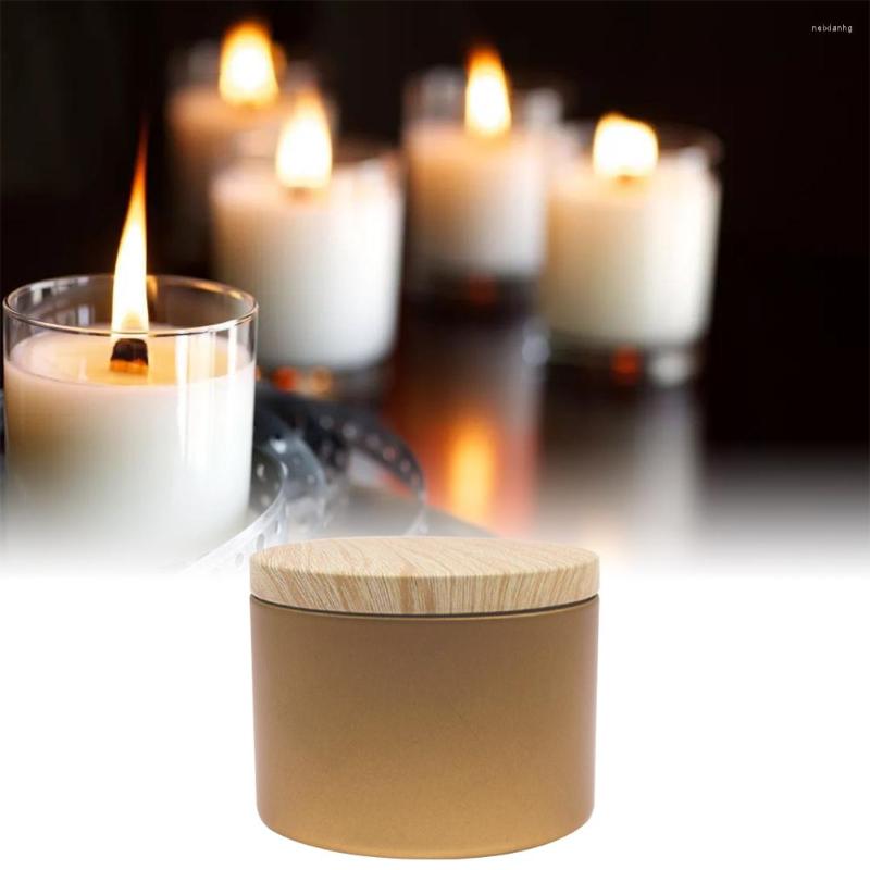 Garrafas de armazenamento 8oz vela lata pacote com tampas granel diy preto recipientes jar para fazer velas artes artesanato presentes2192