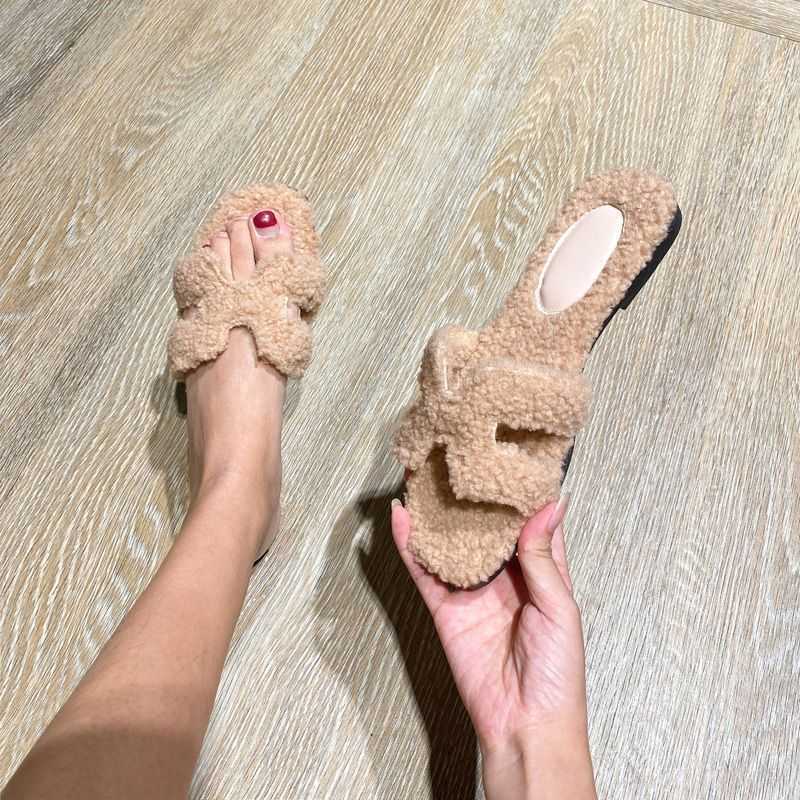 

2023 her furry for fur teddy bear winter and designer slippers shoes autumn bear sandal oran dsigner slipper shoes wome 5fcd