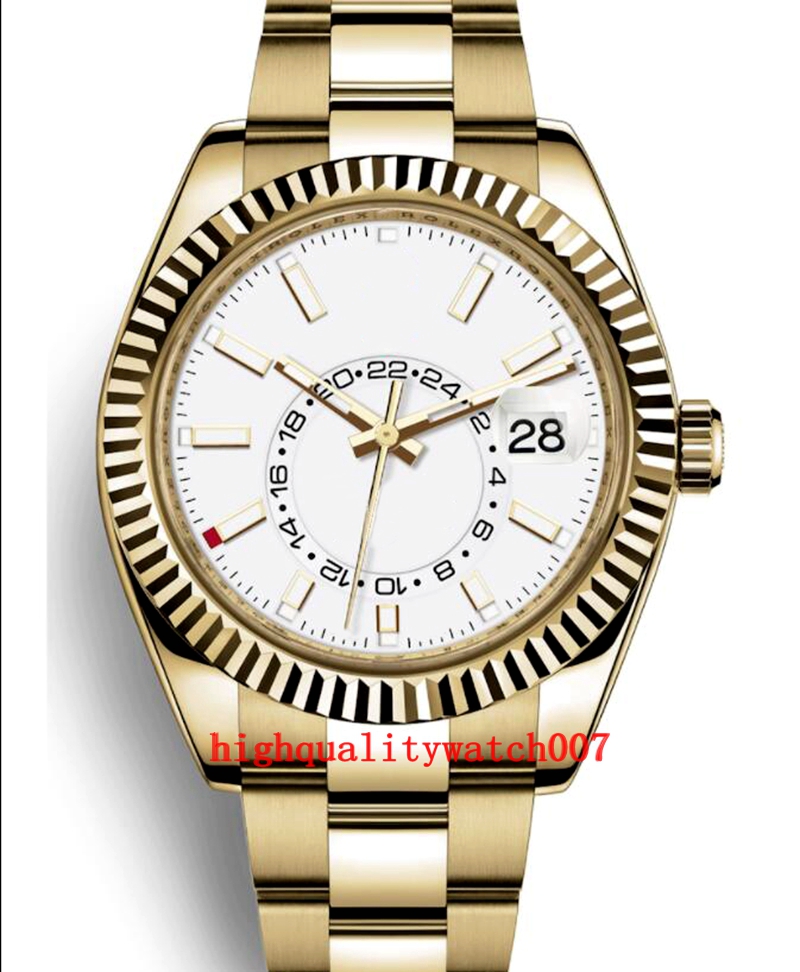 17 cores relógios de qualidade mais vendidos nova versão céu 42mm mostrador champanhe 326934 326938 326935 326939 automático 2813 mecânico 18K271m