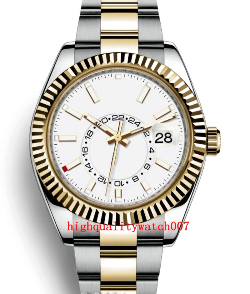 17 ألوان توب مبيعات الجودة إصدار إصدار جديد Sky 42mm Champagne Dial 326934 326938 326935 326939 Automatic 2813 Mechanical 18K284T