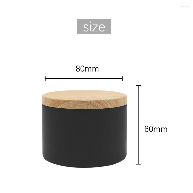 Storage Bottles 8oz Candle Tin Pack With Lids Bulk DIY Black Containers Jar For Making Candles Arts & Crafts Gifts242h
