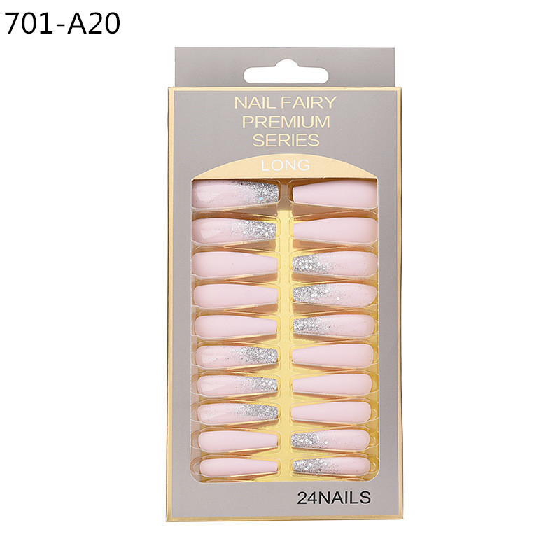 long ballerina Nails gradient press on Nails TipsウェアラブルDIYマット取り外し可能なフルカバーファッションデザイン卸売