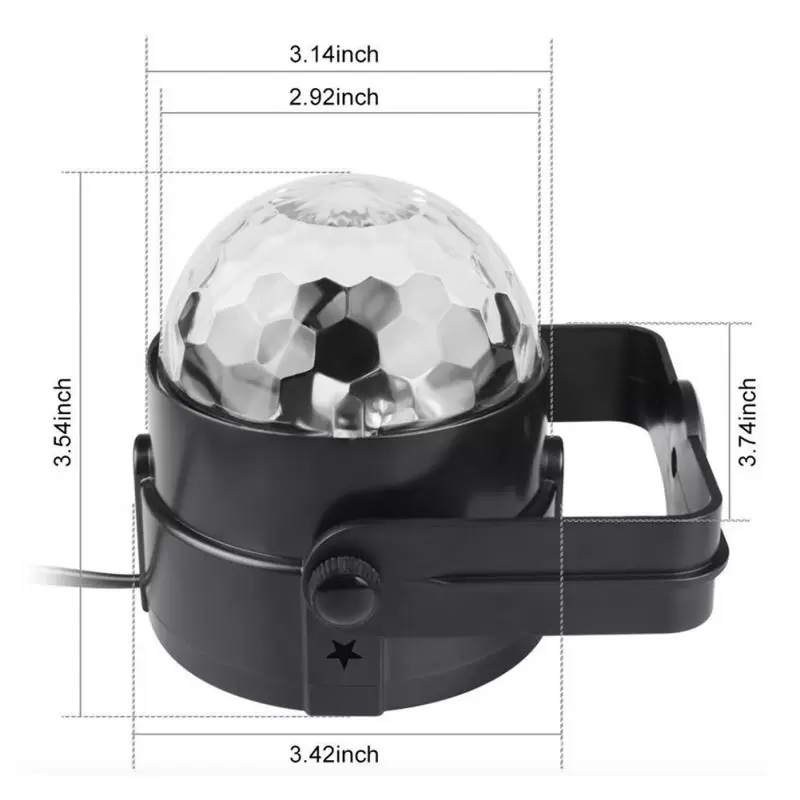 Led Dj Ball Xmas Magic Ball Projector Dropship Home Ktv Wedding Show Led RGB Crystal Effect Lights Sound Activated Laser