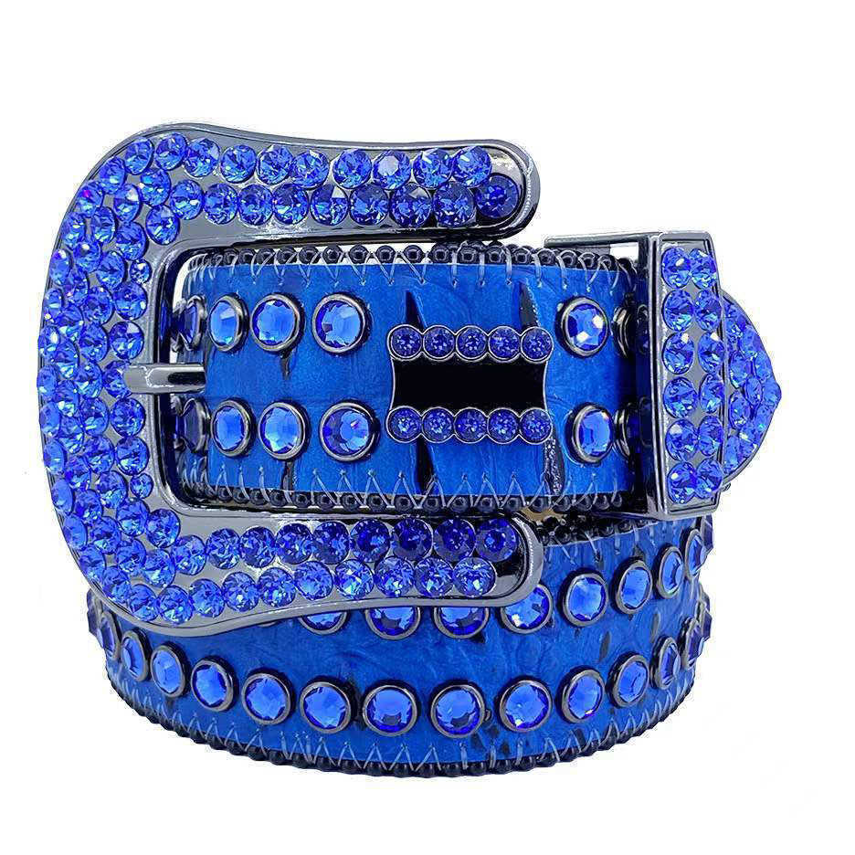 2022 Cintura da donna con strass Bb Simon Cintura in vita da donna in cristallo moda argento lucido con diamanti Jeans215p